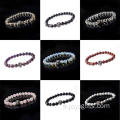 Hématite 8MM Perles précieuses de tête de Lion Bracelet